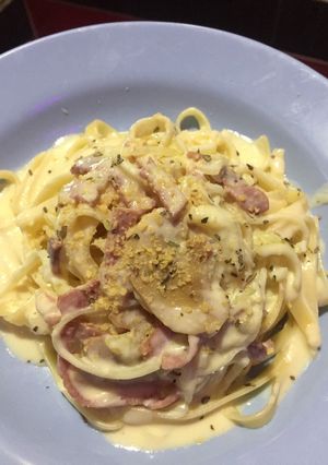 Foto resep Fettucini carbonara (saus keju) yummy bgtt😋
