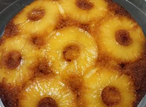 Une photo de Gâteau caramélisé renversé à l'ananas