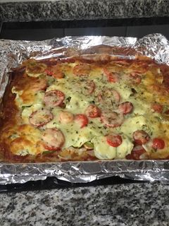 Una foto de Pizza vegetal sin gluten, sin levadura, sin lactosa