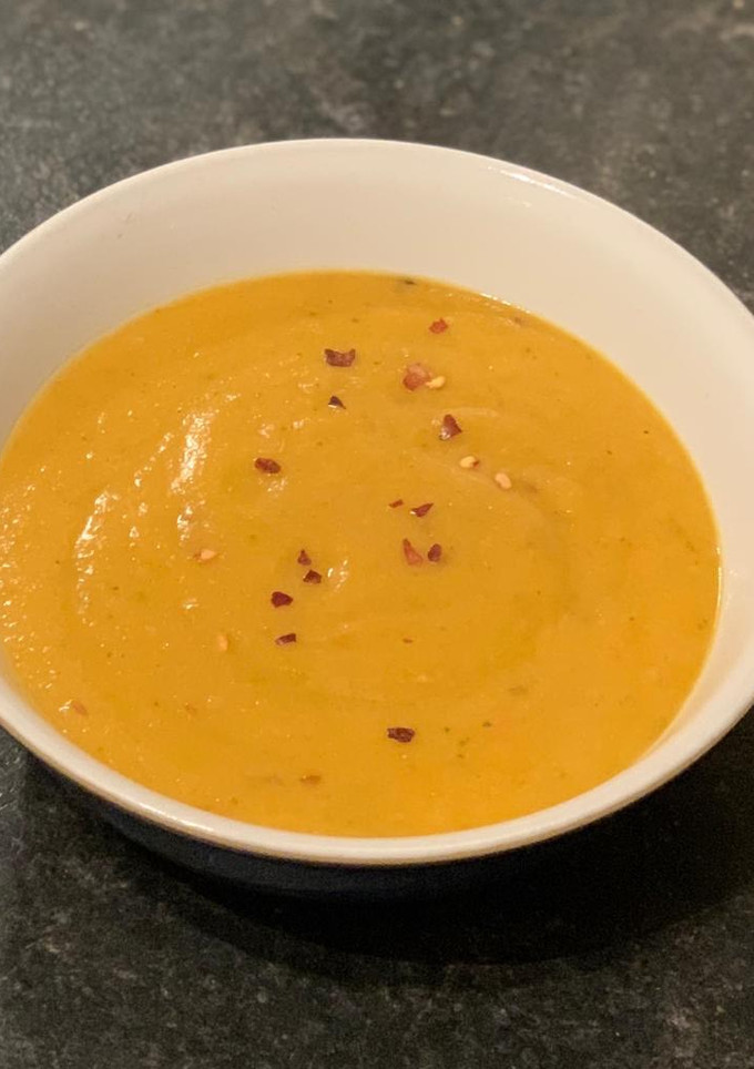 A picture of Parsnip & Carrot creamy soup.