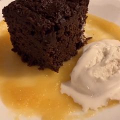 A picture of Vegan Chocolate Cake in a Mini Crockpot.