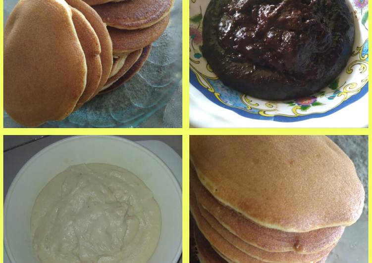 Dorayaki isi selai keju dan coklat