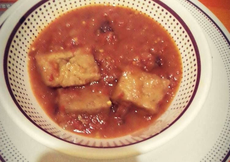 Awara(Soya beans cake) in tamato sauce #1post1hope