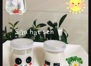 Hình của món Sữa hạt sen cho bé 6m.