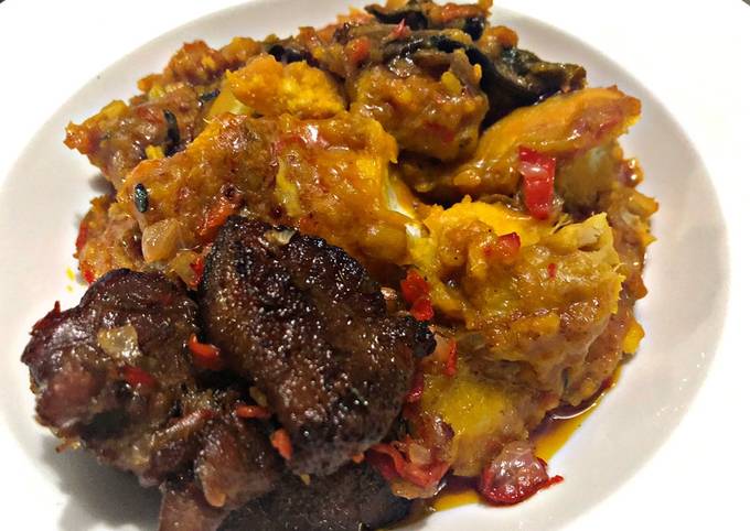 Asaro served with pepper beef