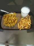 Potato khichdi French fry with buttermilk