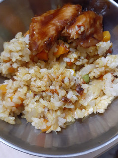 蒲燒鯛魚薑黃什錦蔬菜飯 的食譜成品照片