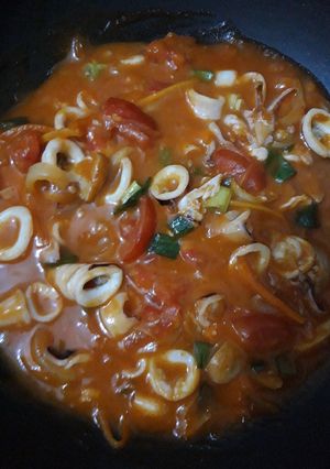 Foto resep Cumi asam manis pedas