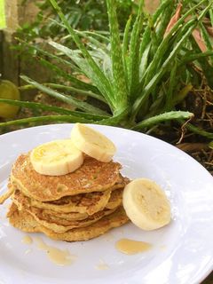 Hình của món Pancakes Chuối Yến Mạch.
