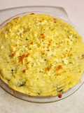Pastel de papa con espinaca y champignones