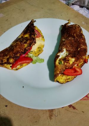 Una foto de Omelette olímpico vegetariano
