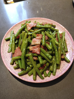 A picture of String Beans with Bacon.