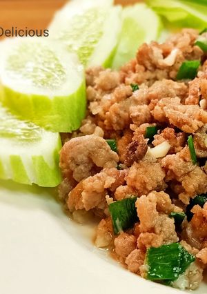 รูปของ หมูสับผัดกระเทียม