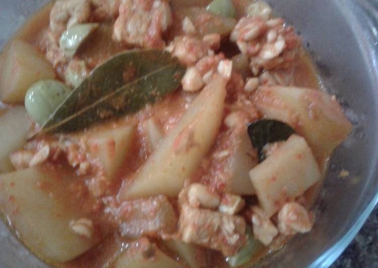 Tempe, tahu dan kentang tumis