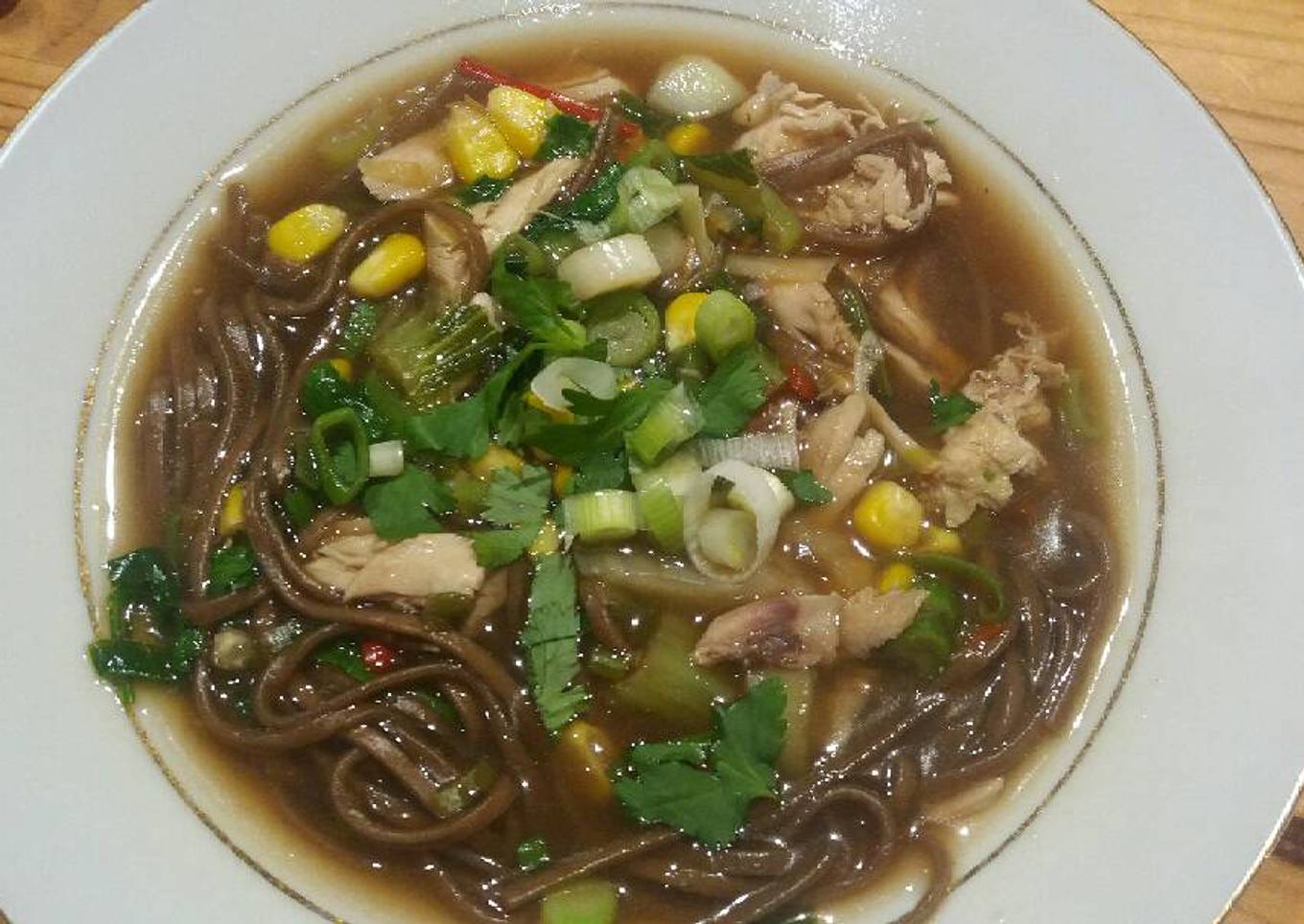 Chinese style chicken noodle soup