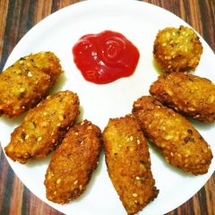 A picture of Poha Cutlet.