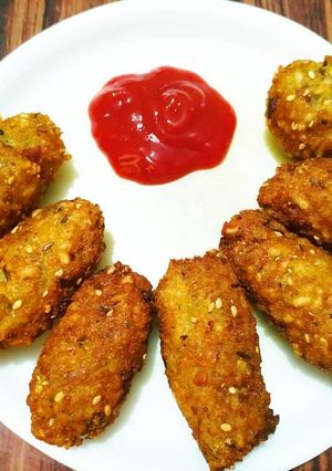 A picture of Poha Cutlet.