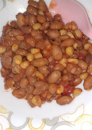 A picture of Very simple Fried Githeri.