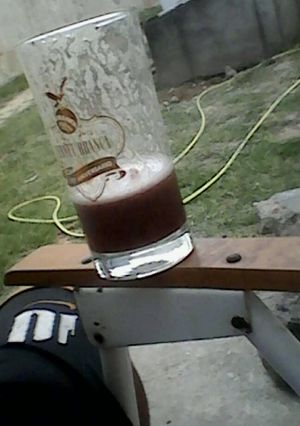 Una foto de Licuado de cereza, sandía y banana, sabor dulce