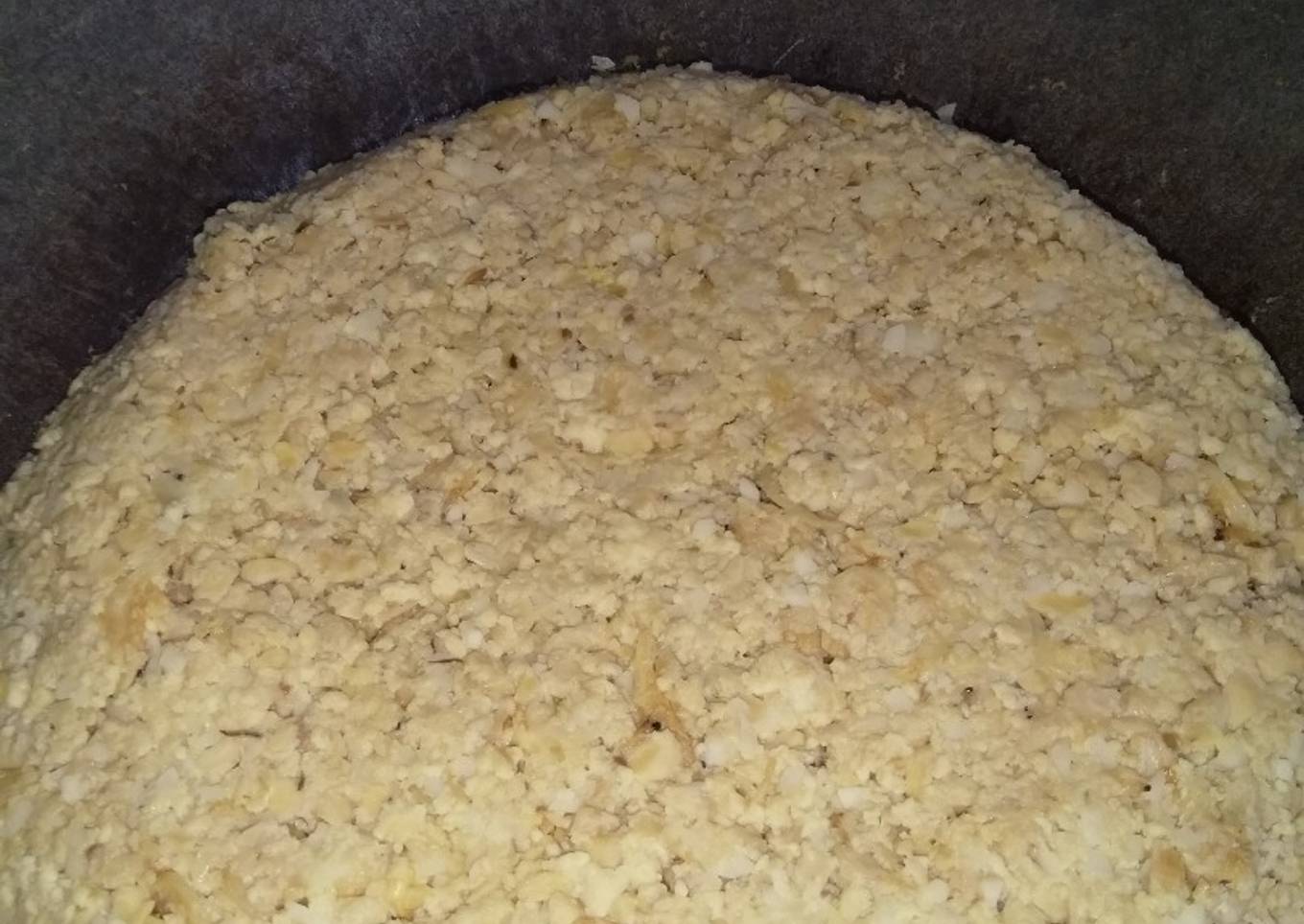 Botok tempe tahu rebon tanpa daun