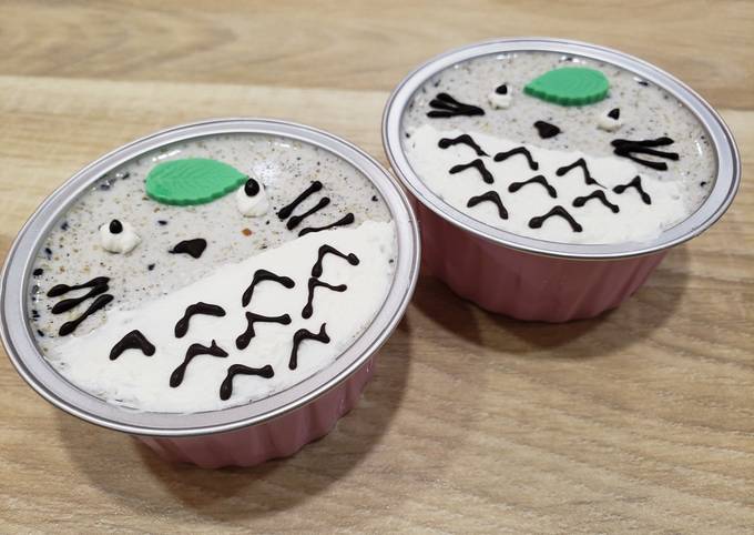 龍猫造型黑芝麻意式奶凍 食譜成品照片