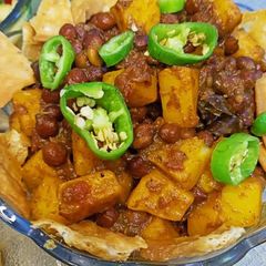 Black chana chaat A picture of Black chana chaat.