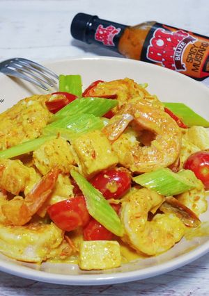 芥辣鮮蝦豆腐輕食沙拉 的食譜成品照片