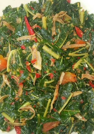 Foto resep Tumis daun pepaya ikan teri
