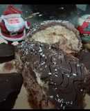 Nata, almíbar y baño de chocolate para el tronco de Navidad