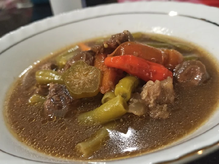 Langkah Gampang Membuat Resep Asem asem daging kisi sapi yang Bikin Ngiler