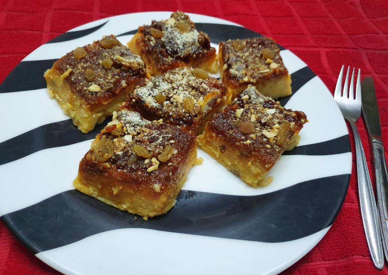 Raisin and Caramel Bread Pudding