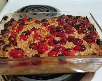 Popular Cuisine Cranberry Baked Oatmeal Most Delicious