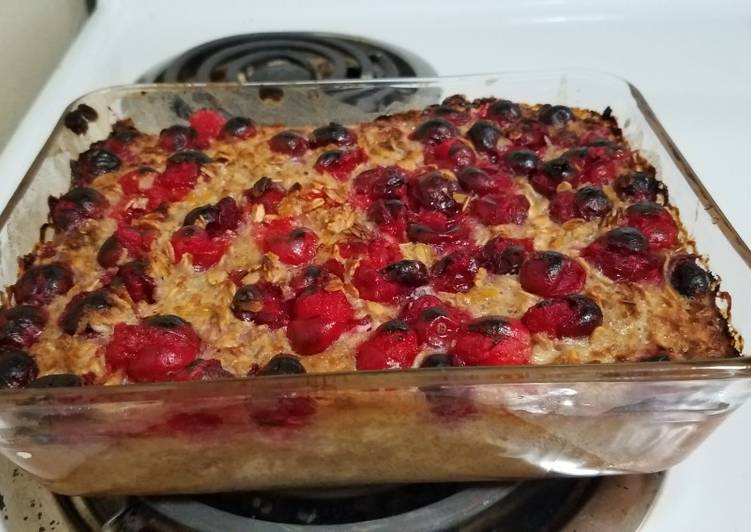 Steps to Prepare Homemade Cranberry Baked Oatmeal