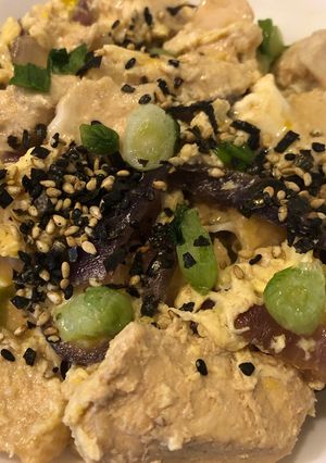A picture of Oyakodon (亲子丼）.