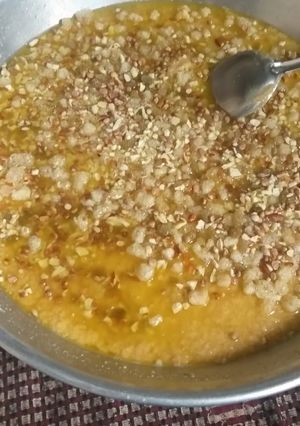A picture of Aata halwa.
