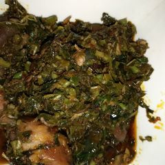 A picture of Delish Efo riro#abjmom #MyHubFav.