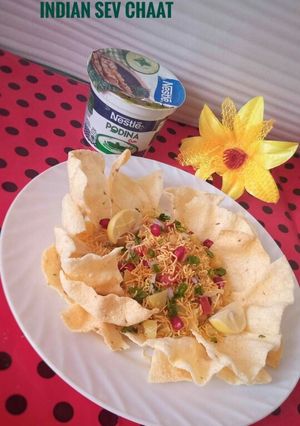 A picture of Indian sev chaat.
