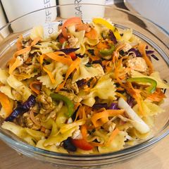 A picture of Colourful pasta.