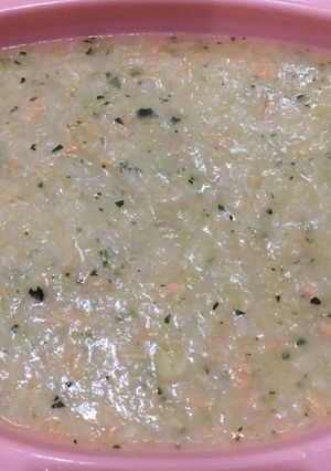 Foto resep Mpasi 8 bulan salmon zucchini