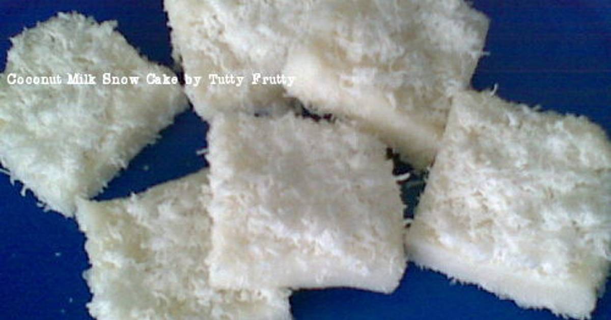 Resep Coconut Milk Snow Cake oleh Tutty Frutty Cookpad