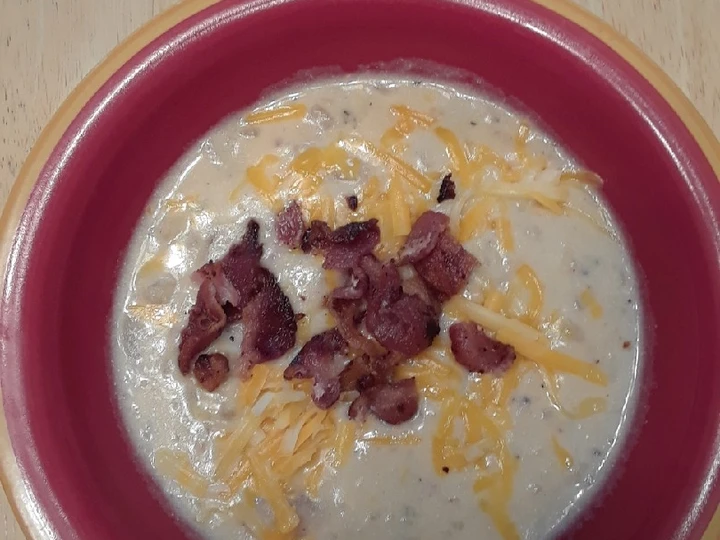 Easy Steps to Prepare Recipes Loaded Potato Soup - Slow Cooker the Awesome  So Delicious.
