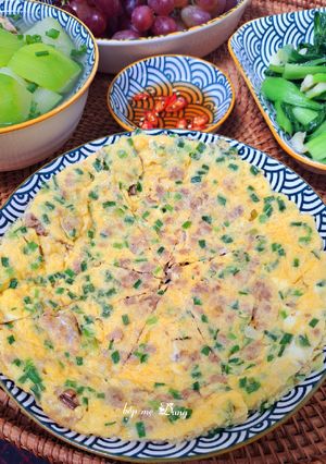 Hình của món Trứng chiên thịt băm.