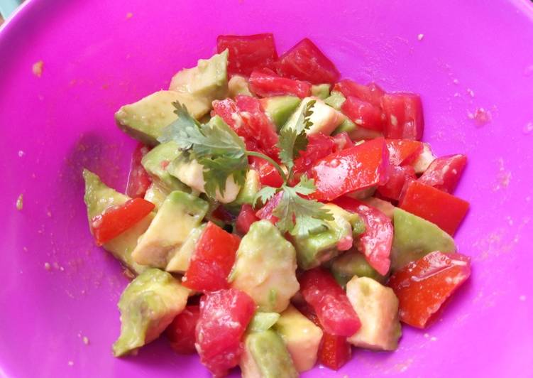 Simple Way to Prepare Super Quick Homemade Avocado Tomato Salad#SaladContest