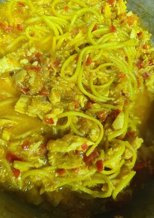 Una foto de Pasta con pollo