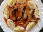 A picture of boiled sardines