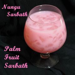 A picture of Nungu Sarbath / Palm Fruit Sarbath.
