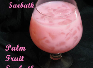 A picture of Nungu Sarbath / Palm Fruit Sarbath.