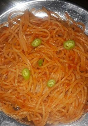 صورة لوصفة معكرونه بالصلصه