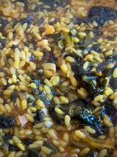 Una foto de Arroz con acelgas