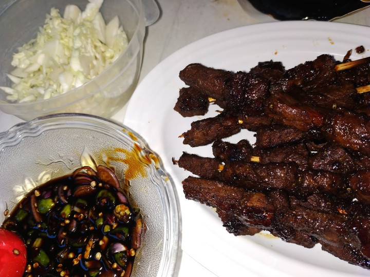 Cara Bikin Sate daging bumbu rempah Rumahan